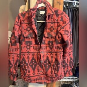 Red and black sweater